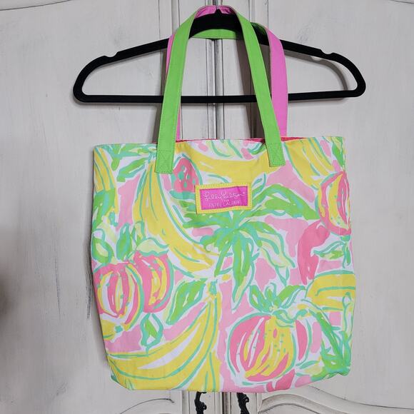 Lilly Pulitzer for Estee Lauder Beach Strawberry Banana Tote Bag - Picture 12 of 14